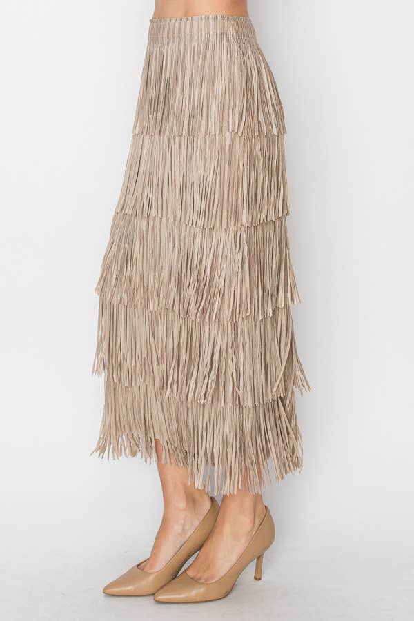Layered Fringe Skirt