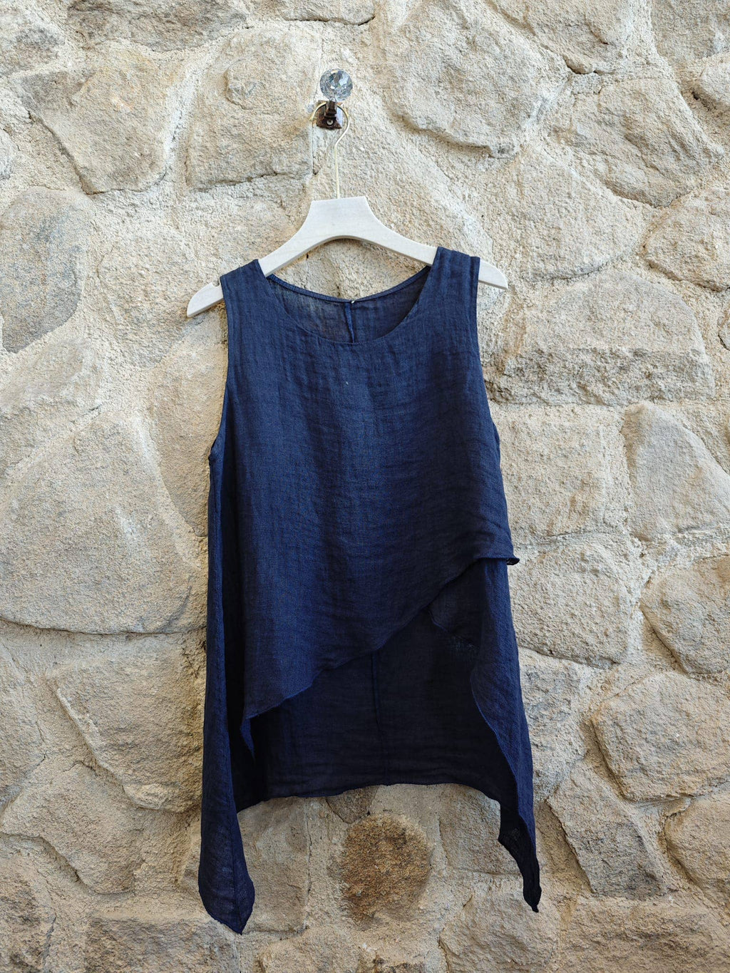 Linen Long back Blouse