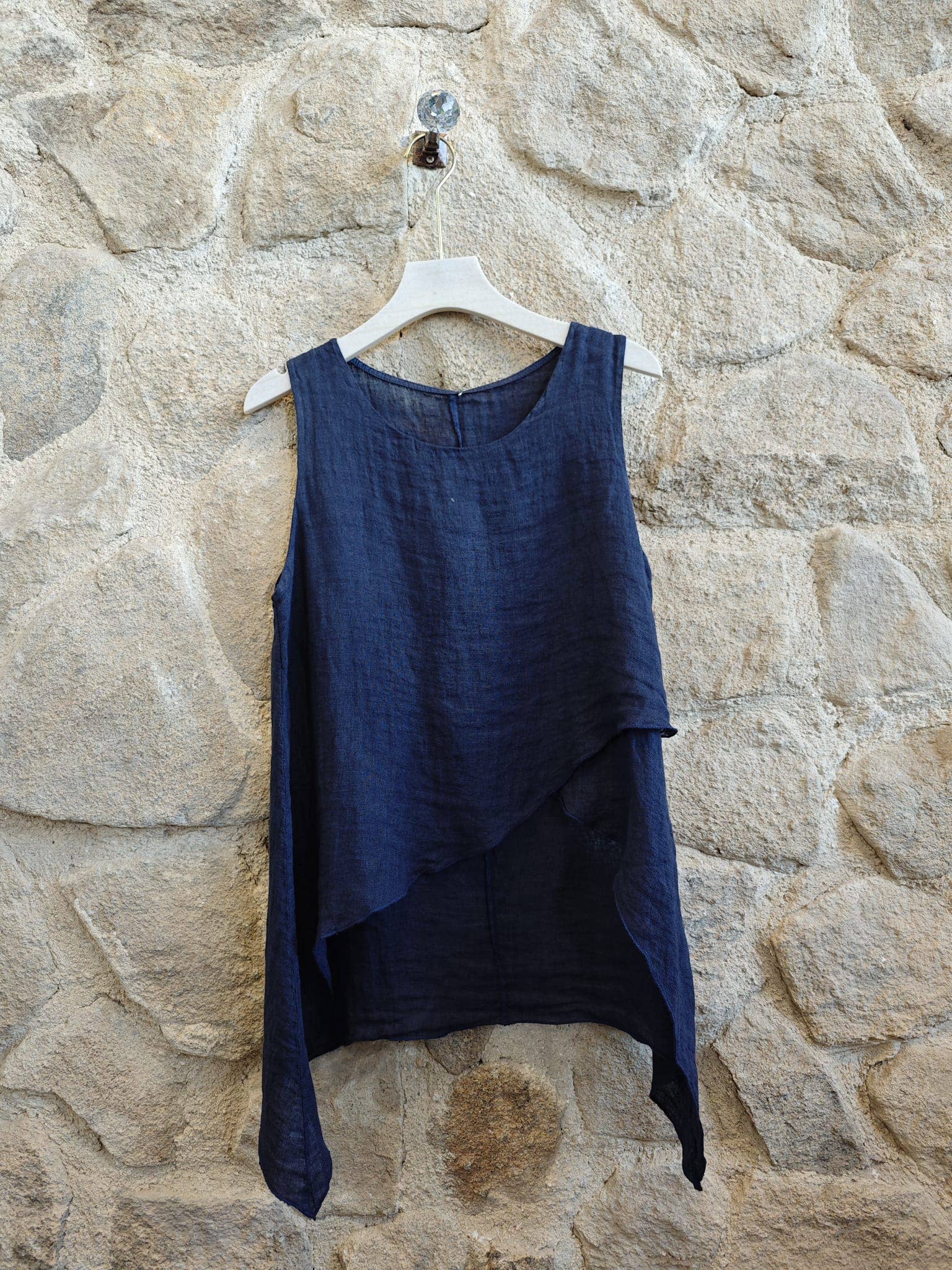 Linen Long back Blouse