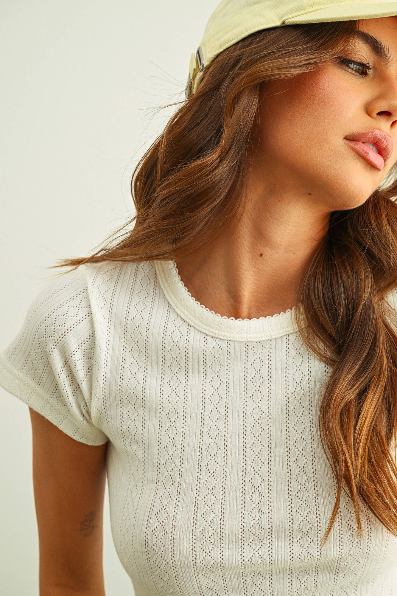 POINTELLE Short Sleeve TOP