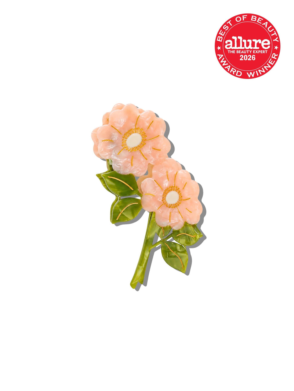Hand-painted Wild Roses Claw Hair Clip | Eco-Friendly