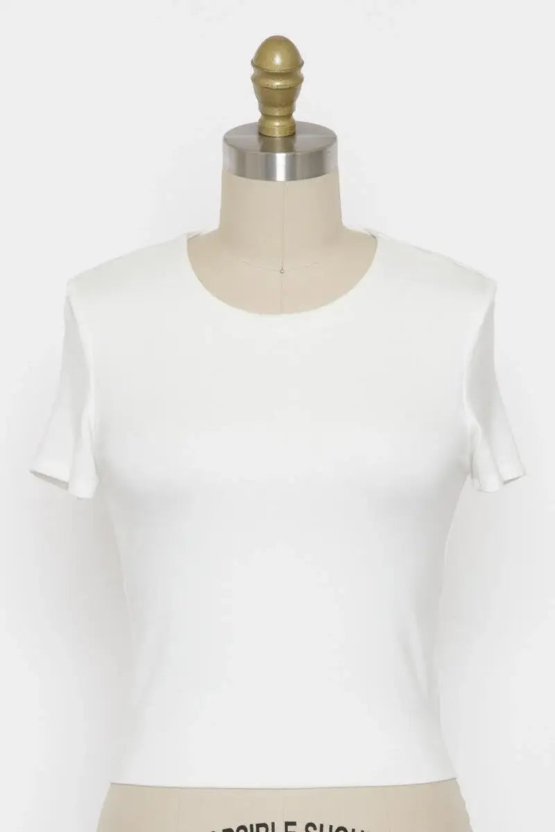 Rayon Modal Basic Crop Top