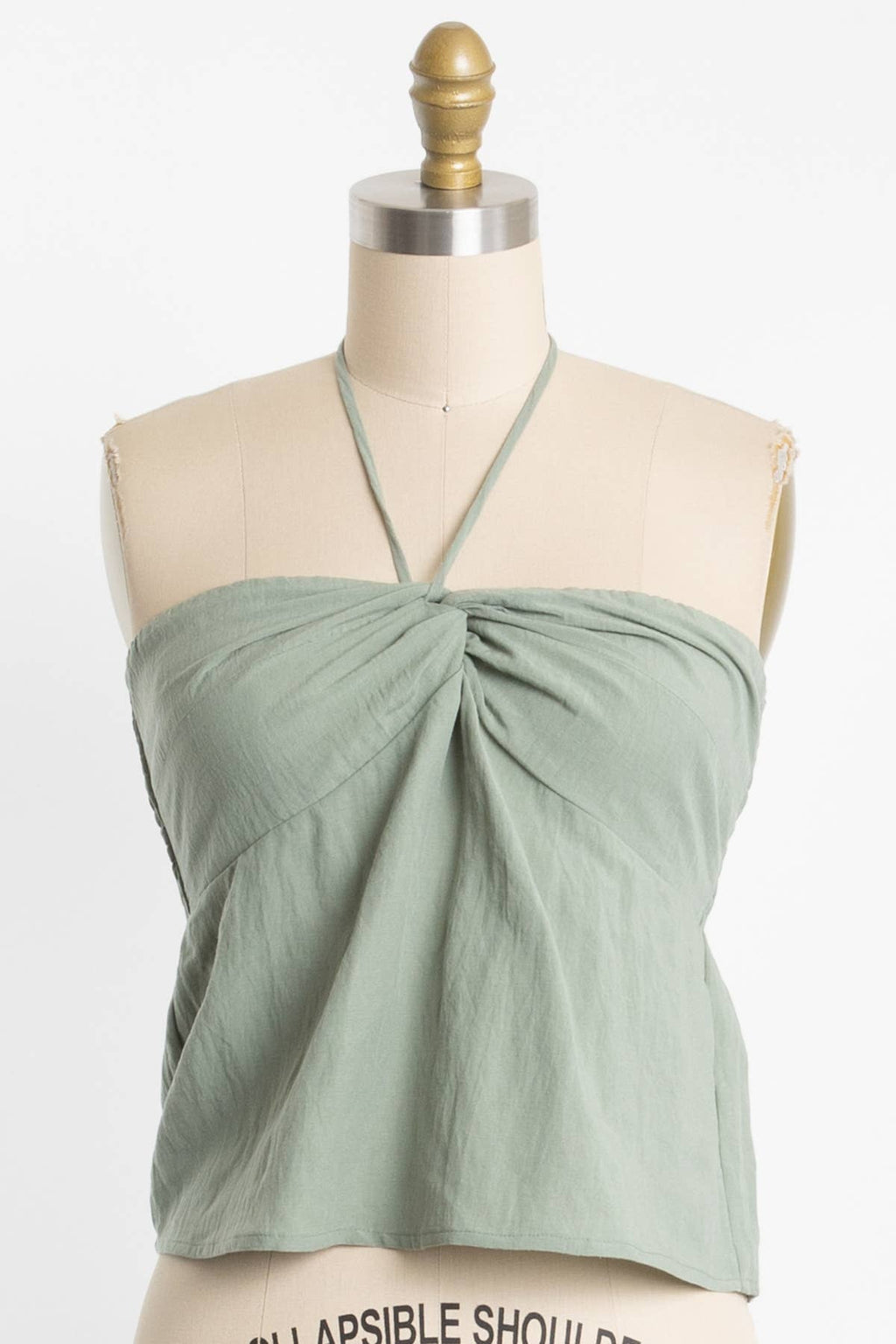 Front Twist Halter Neck Flowy Top