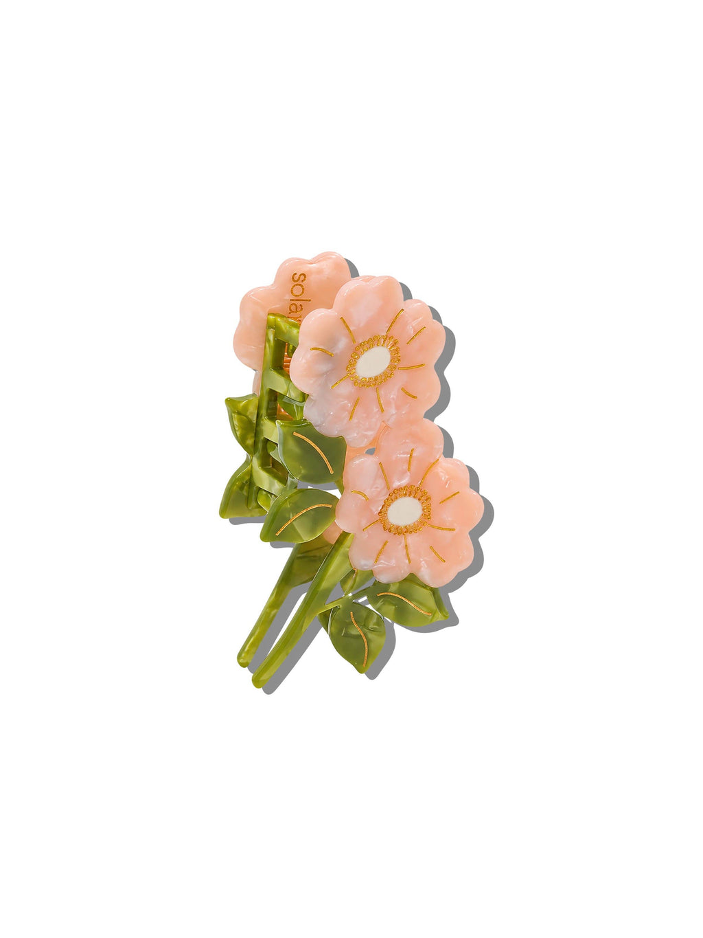 Hand-painted Wild Roses Claw Hair Clip | Eco-Friendly