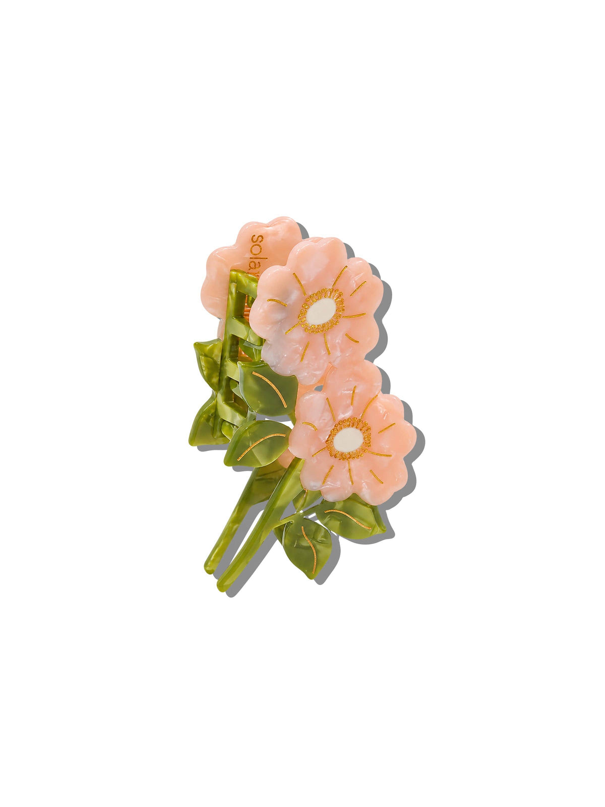 Hand-painted Wild Roses Claw Hair Clip | Eco-Friendly