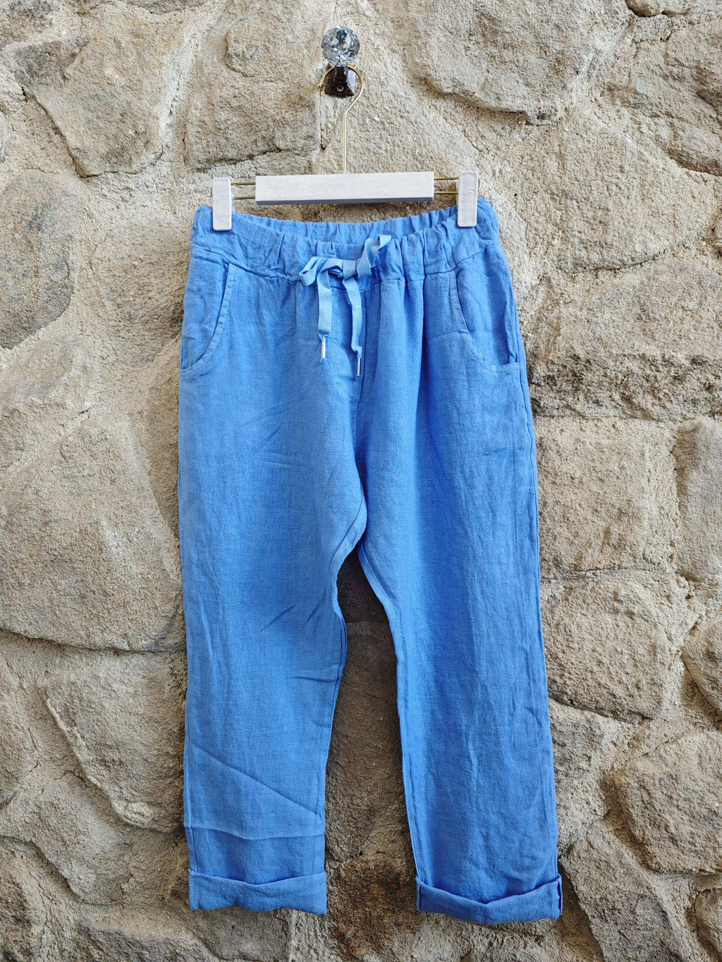 Italian Linen Front Tie Capri Pants – view 22