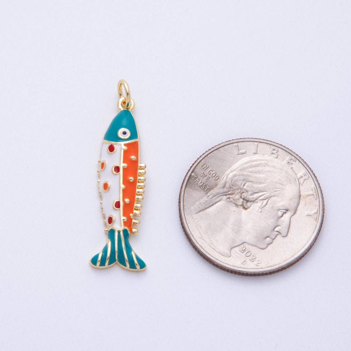 18K GF Fish Charm