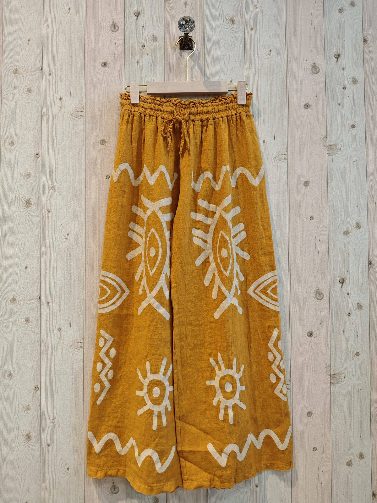 EVIL EYE TROUSERS 100% LINEN