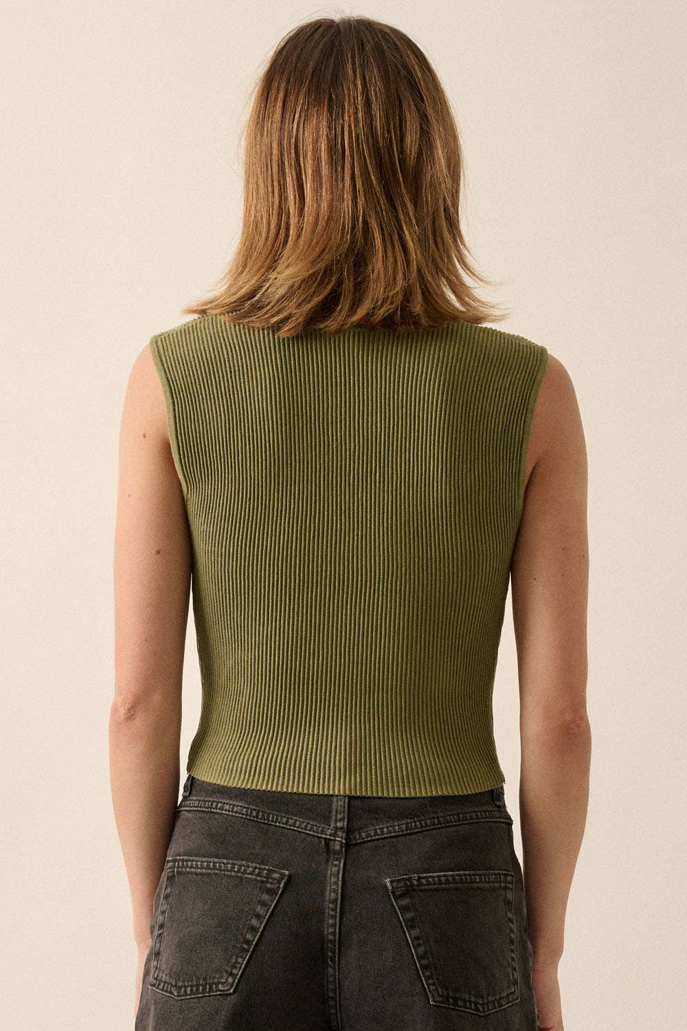 Shaper Fit Ribbed Cropped Tank Top