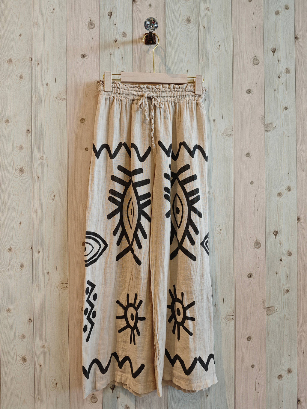 EVIL EYE TROUSERS 100% LINEN
