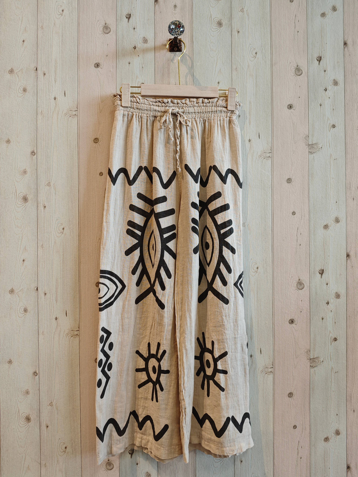 EVIL EYE TROUSERS 100% LINEN