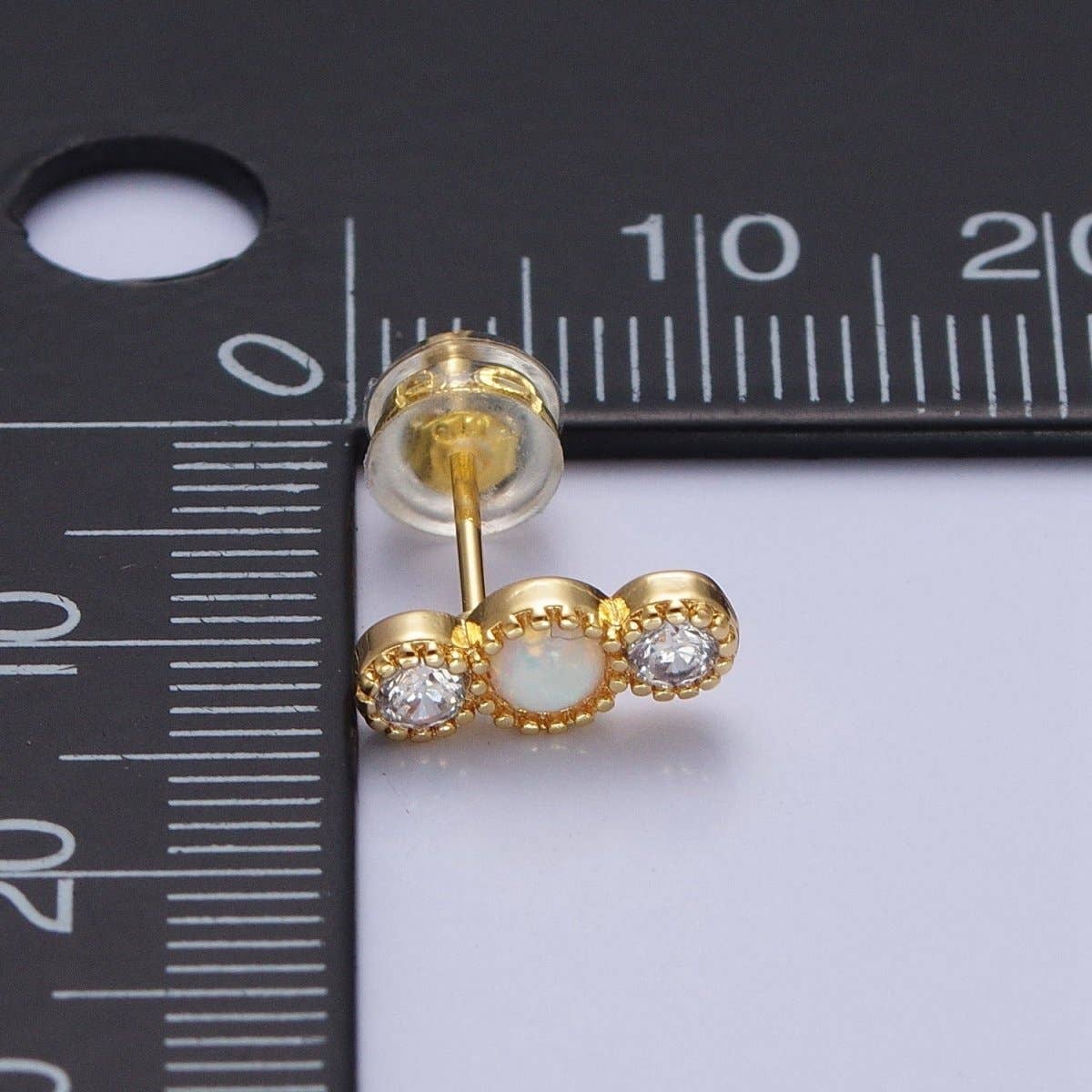 14K GF CZ Opal