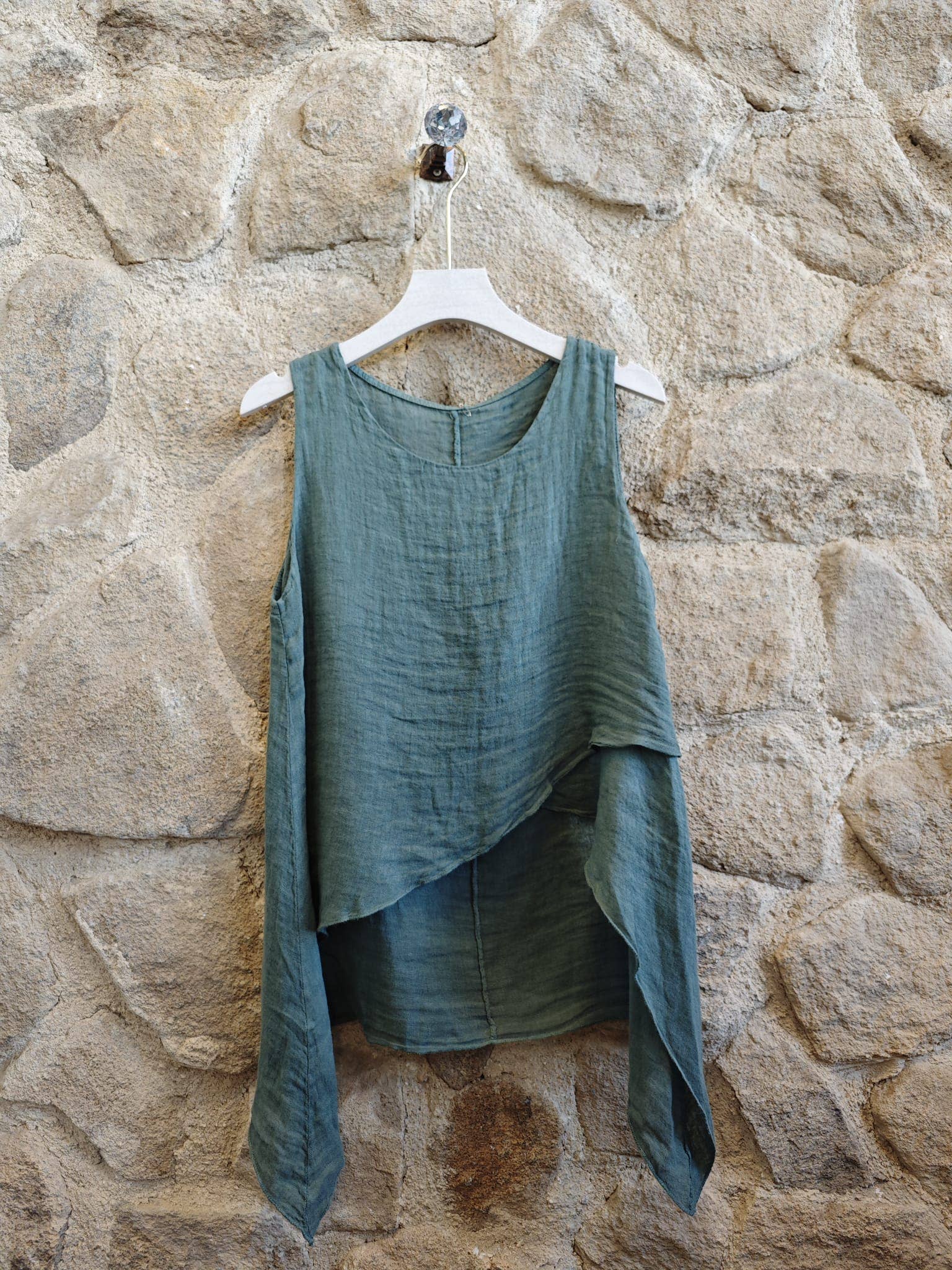 Linen Long back Blouse