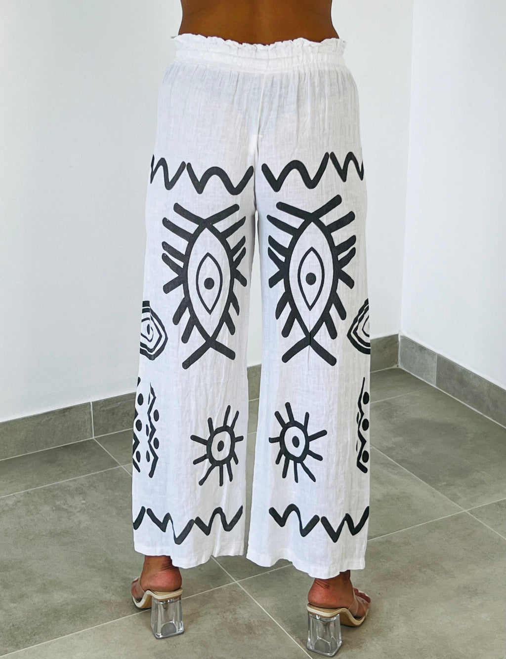 EVIL EYE TROUSERS 100% LINEN