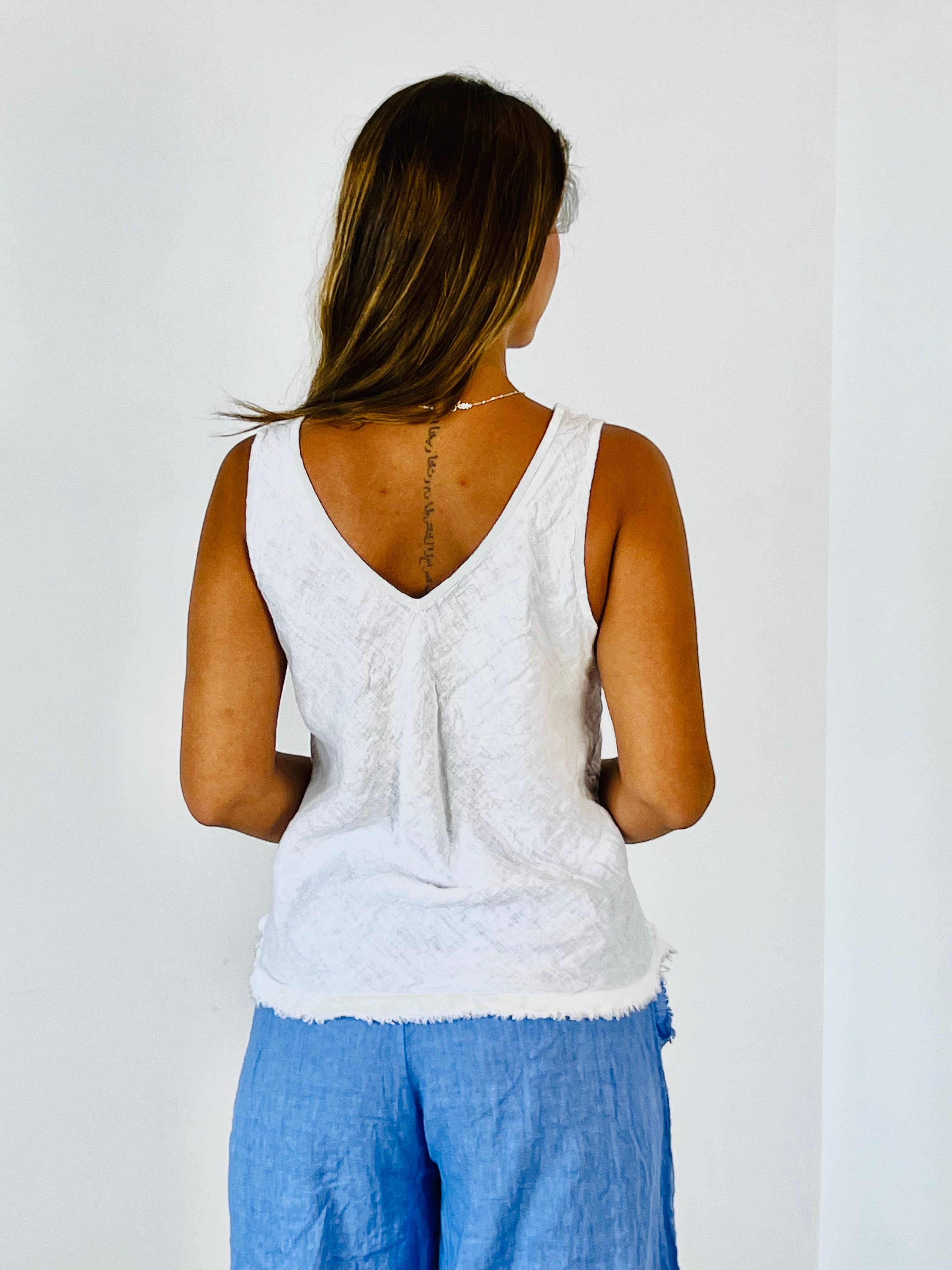 Sleeveless Tank 100% linen