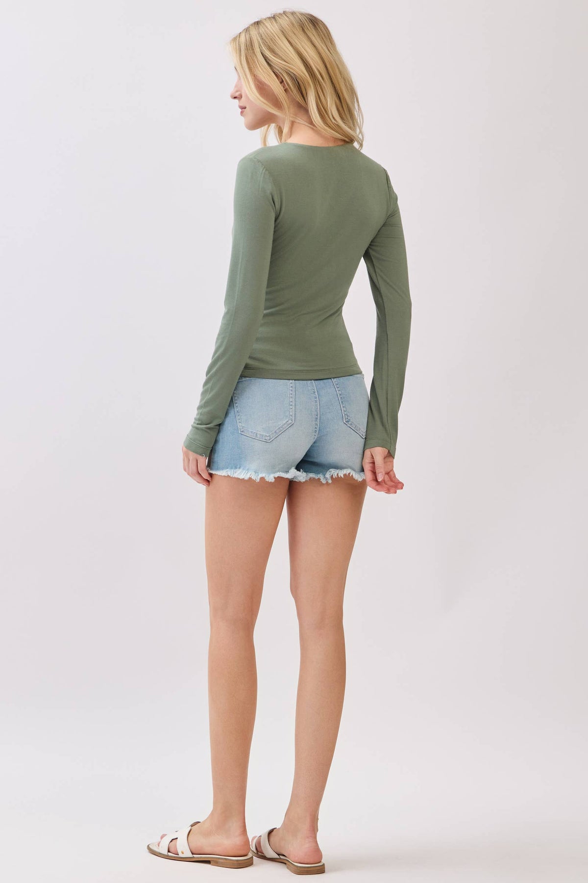 Double Layer V-Neck Knit Top