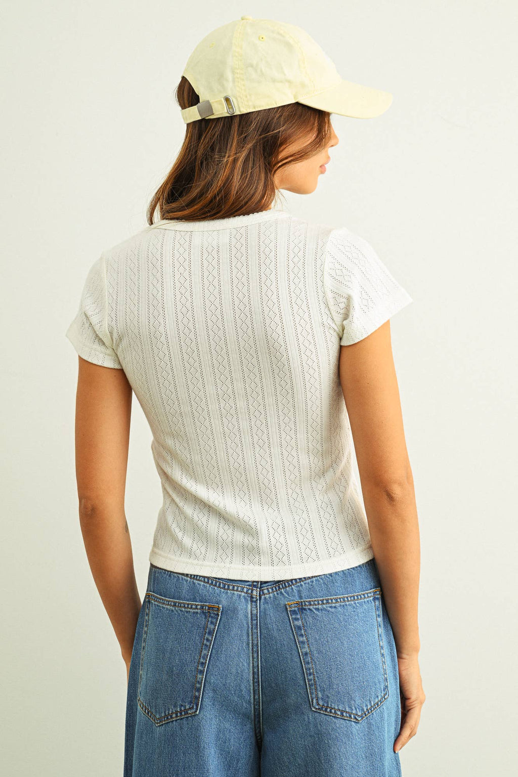 POINTELLE Short Sleeve TOP