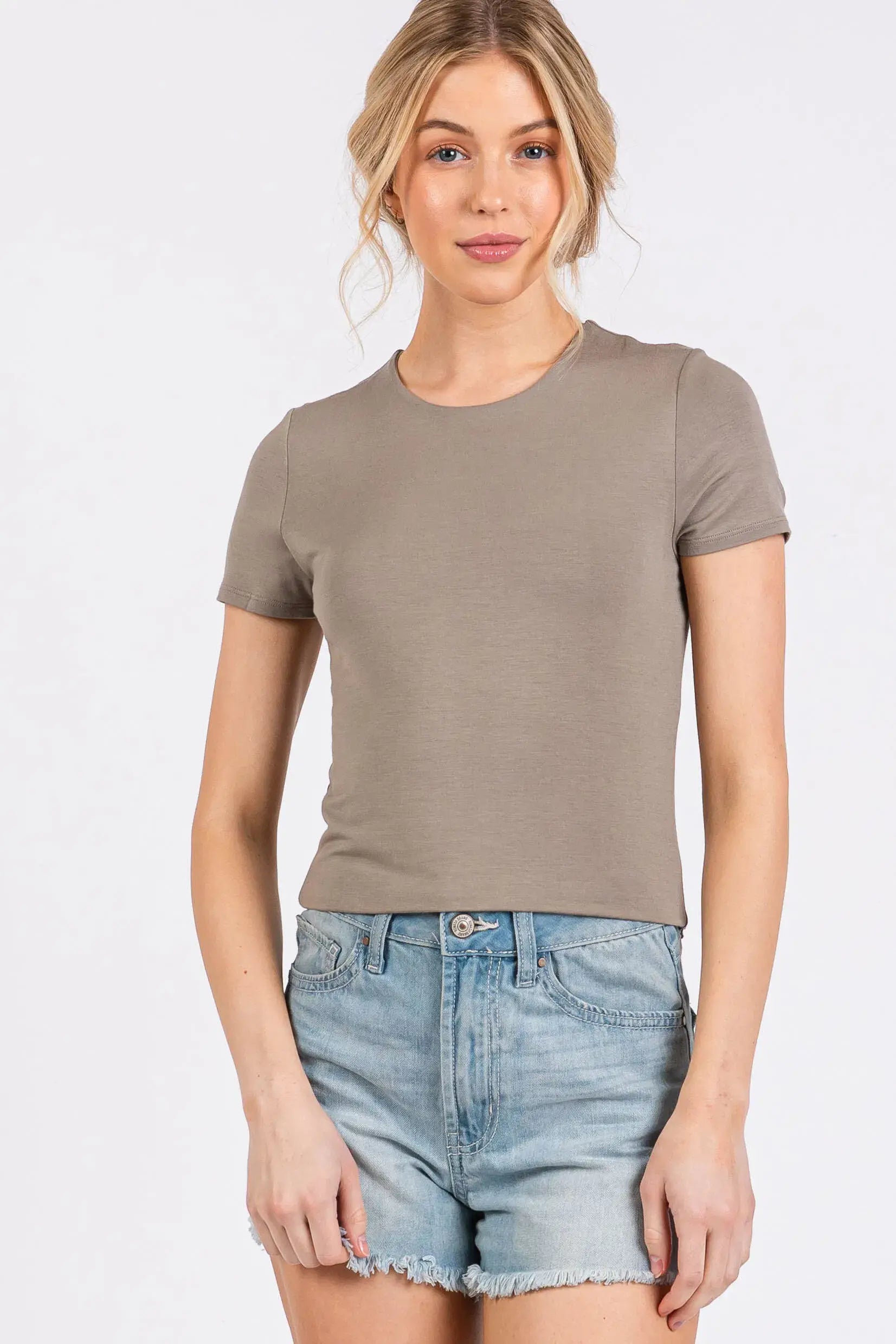 Rayon Modal Basic Crop Top