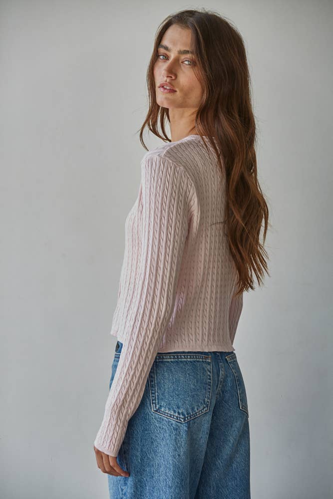 Cotton Button Cardigan Top