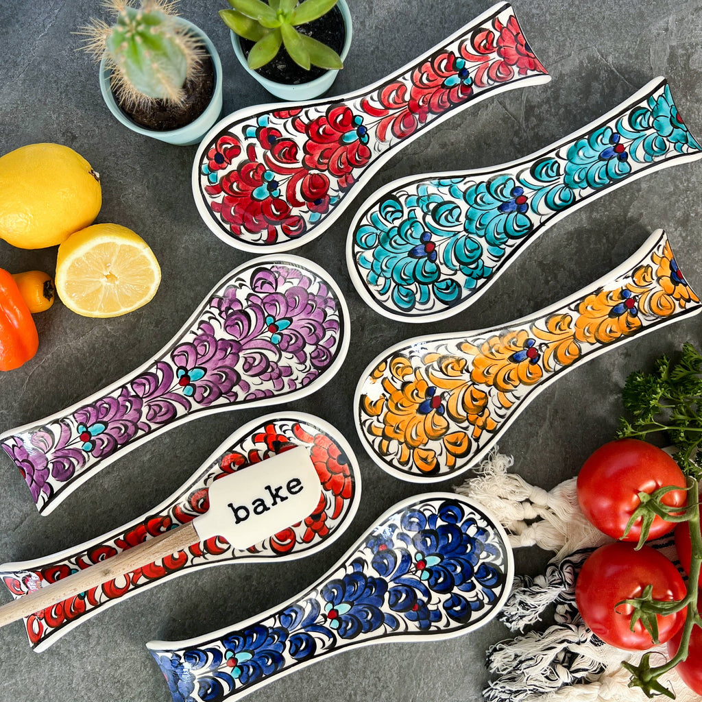 Handmade Ceramic Spoon Rest, Spoon Holder