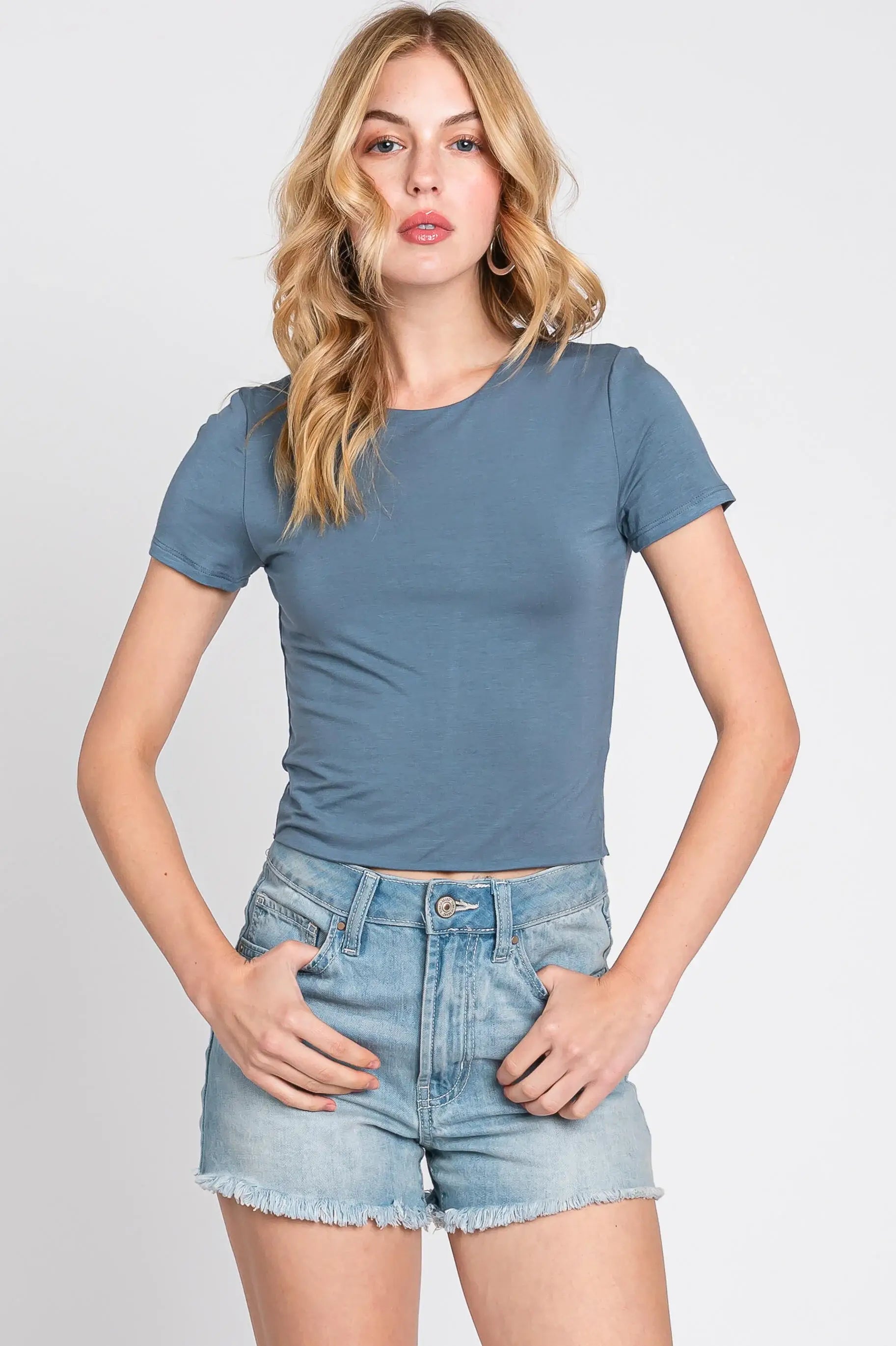 Rayon Modal Basic Crop Top