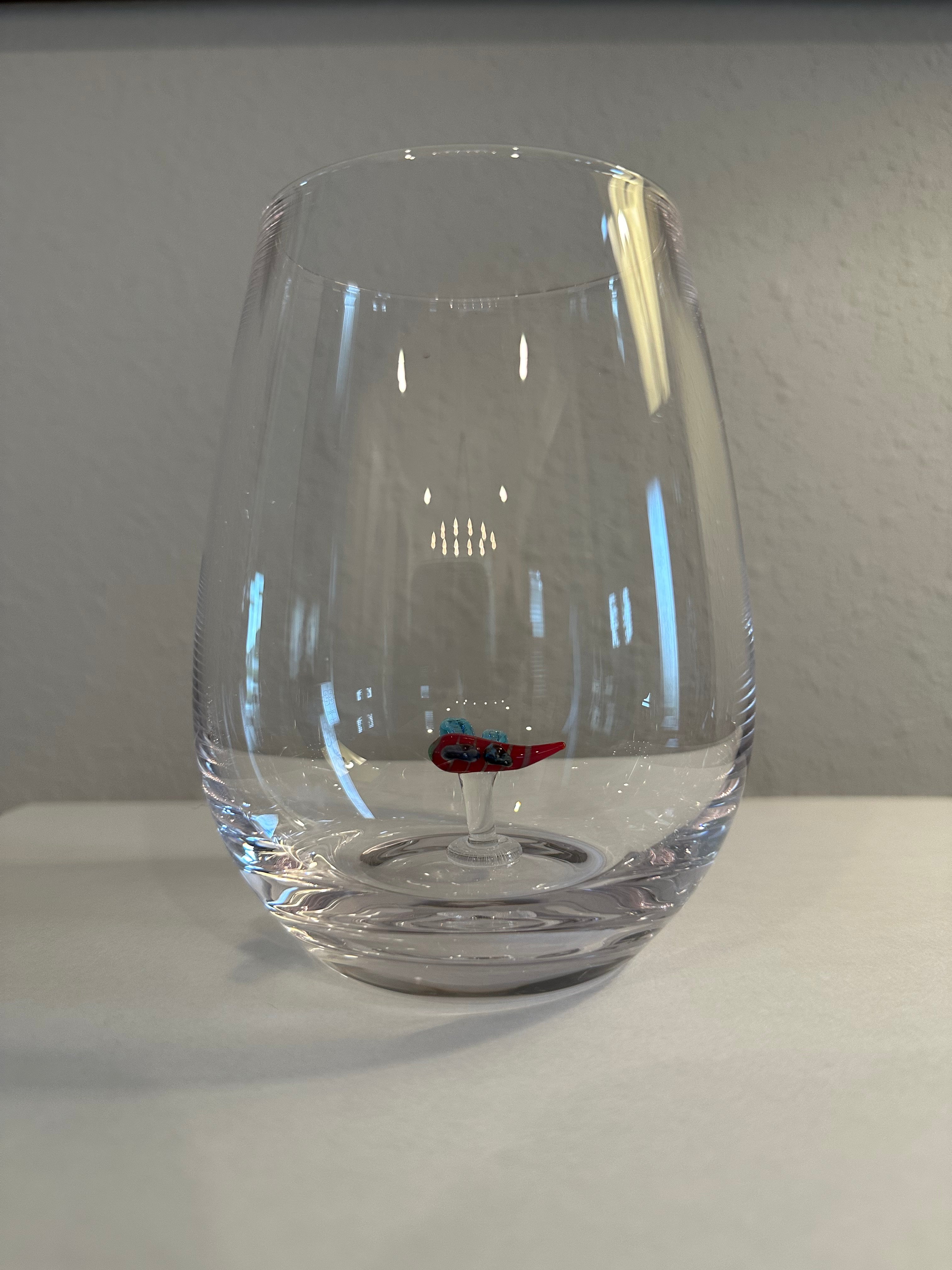 Stemless Wine Glass w/ Figure Inside, 10 Styles