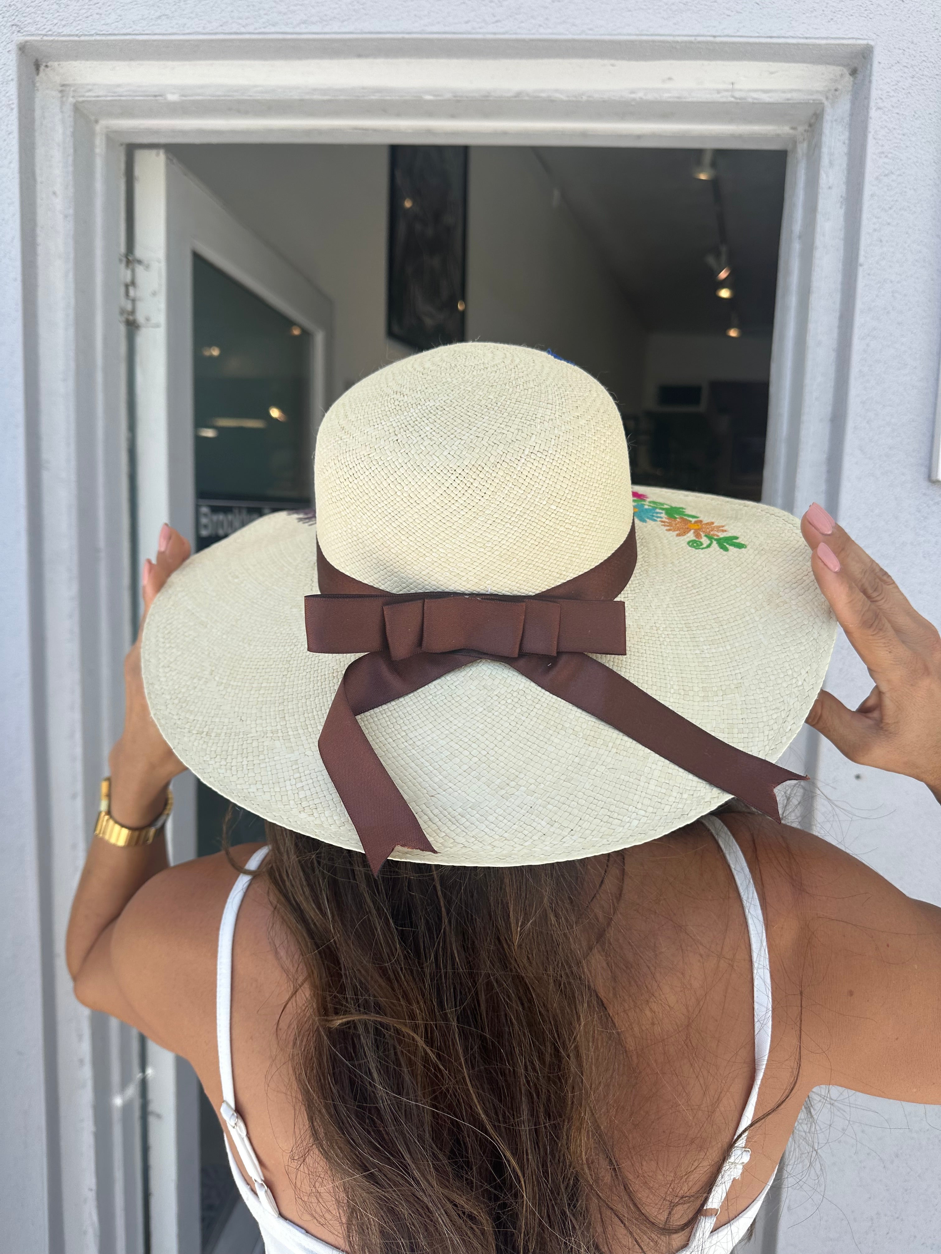 Embroidered Coco Peacock H/M Ecuadorian Hat