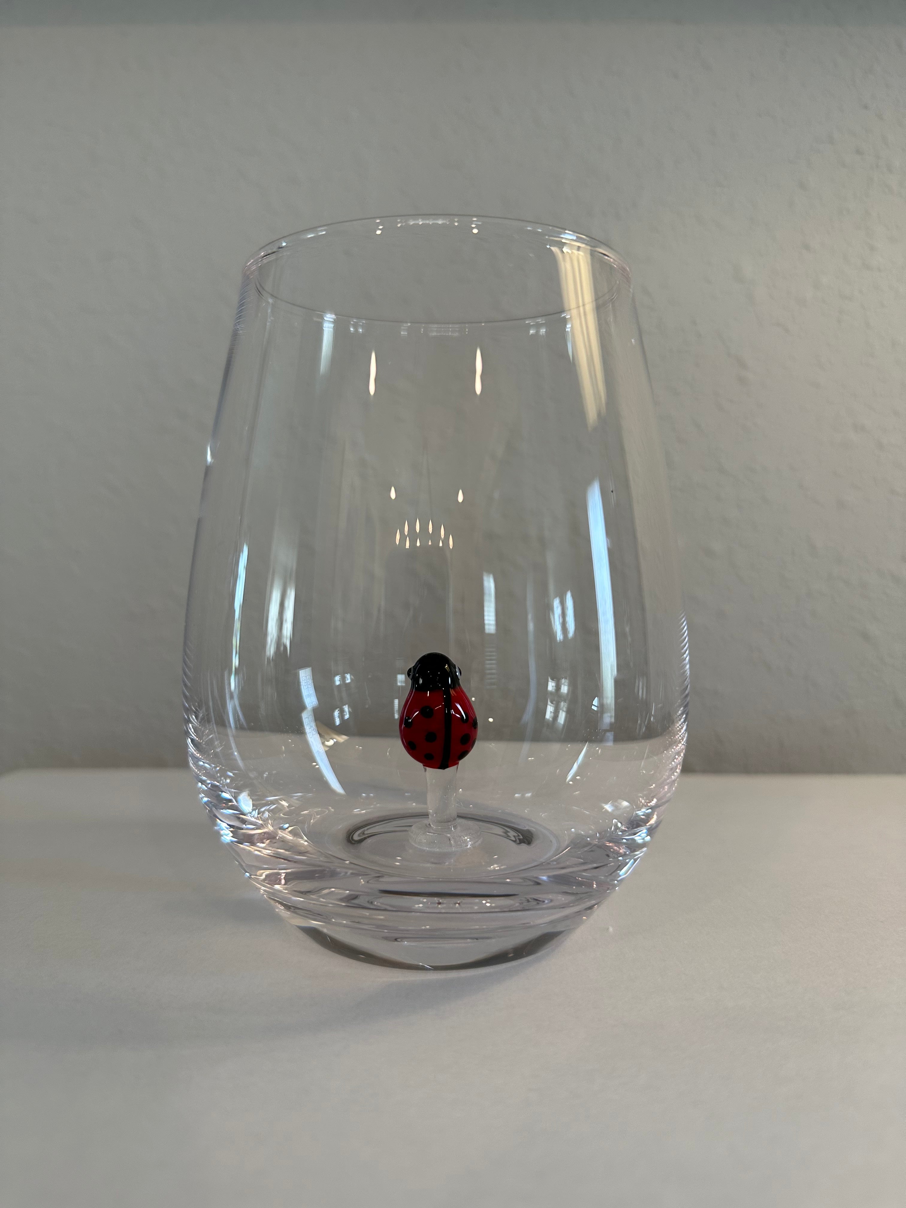 Stemless Wine Glass w/ Figure Inside, 10 Styles