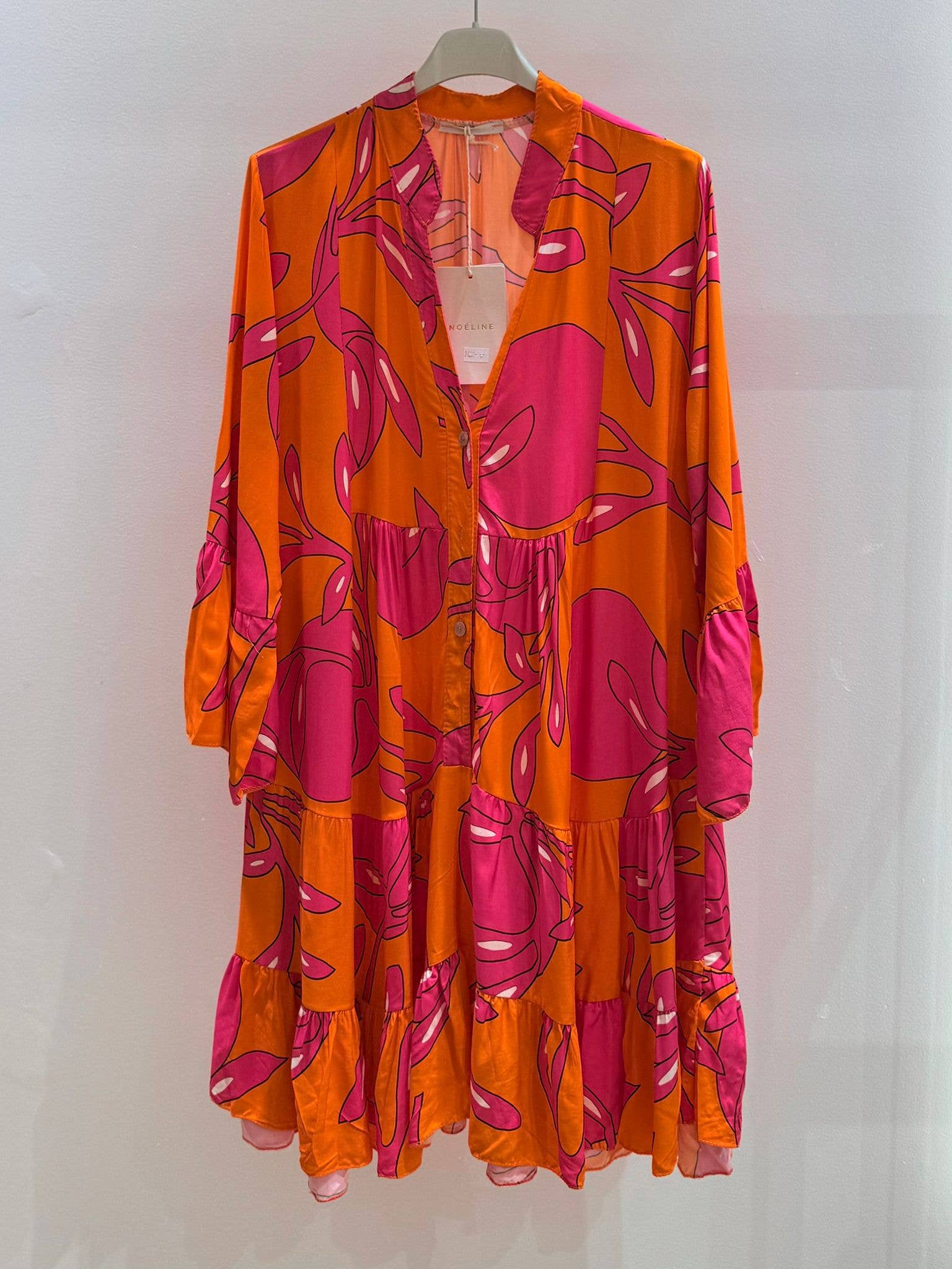 Short printed dress O/S