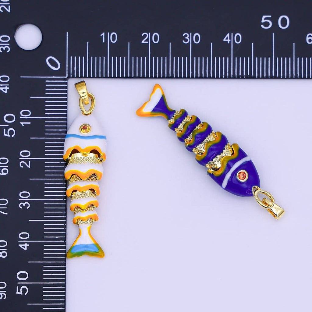 24K Gold Filled CZ Multidimensional 3D Pendant