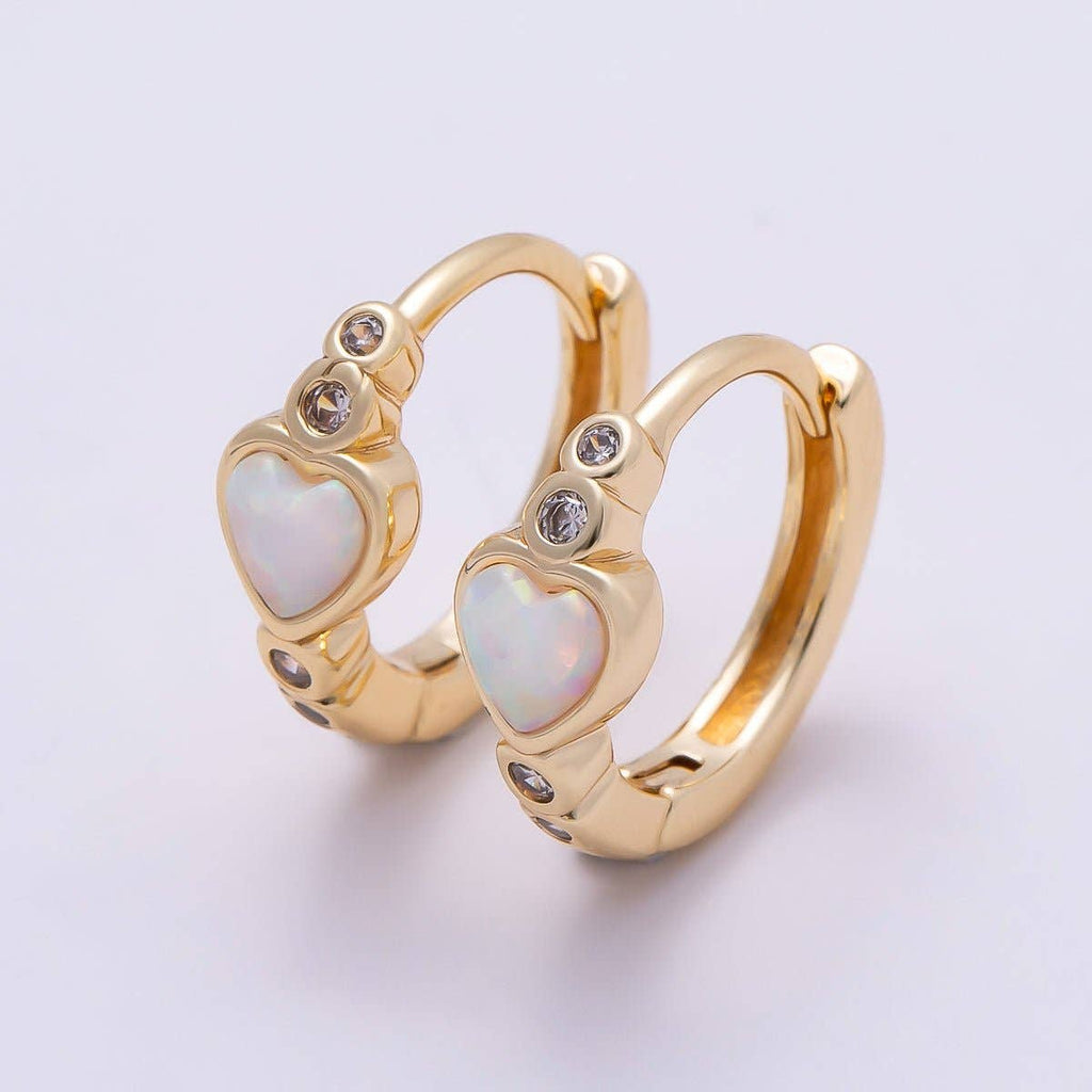 16K GF Opal CZ Heart