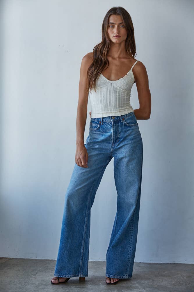Seamless Jacquard Pattern Top