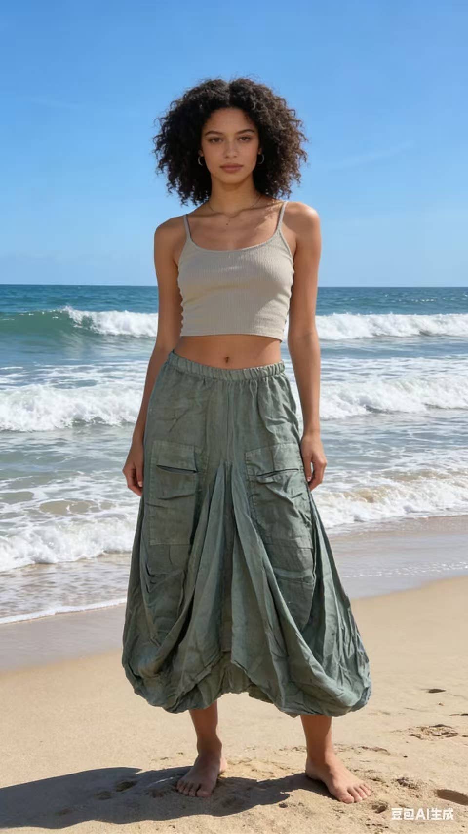 Skirt in 100% linen