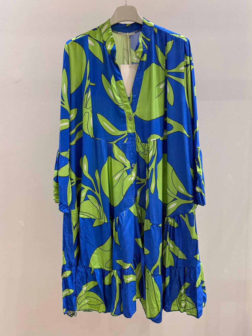 Short printed dress O/S