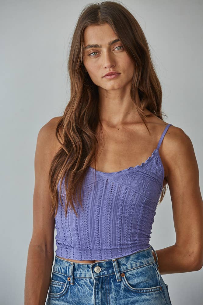 Seamless Jacquard Pattern Top