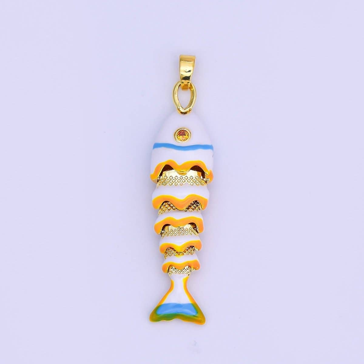 24K Gold Filled CZ Multidimensional 3D Pendant