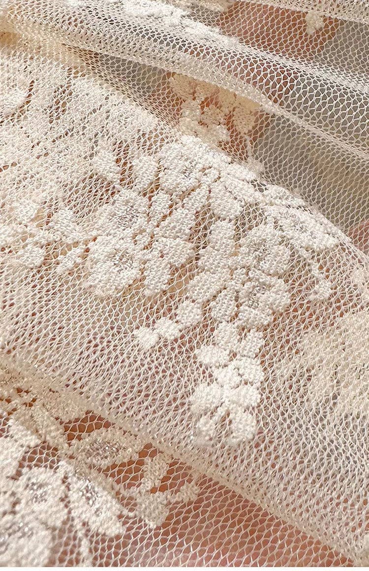 Floral Lace Cropped Short Sleeve