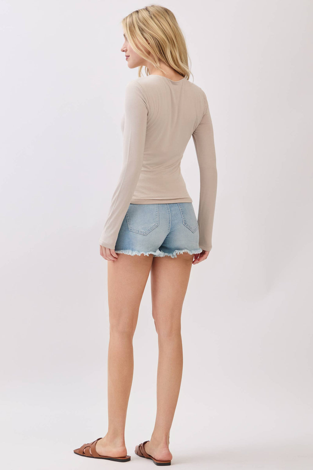 Double Layer V-Neck Knit Top