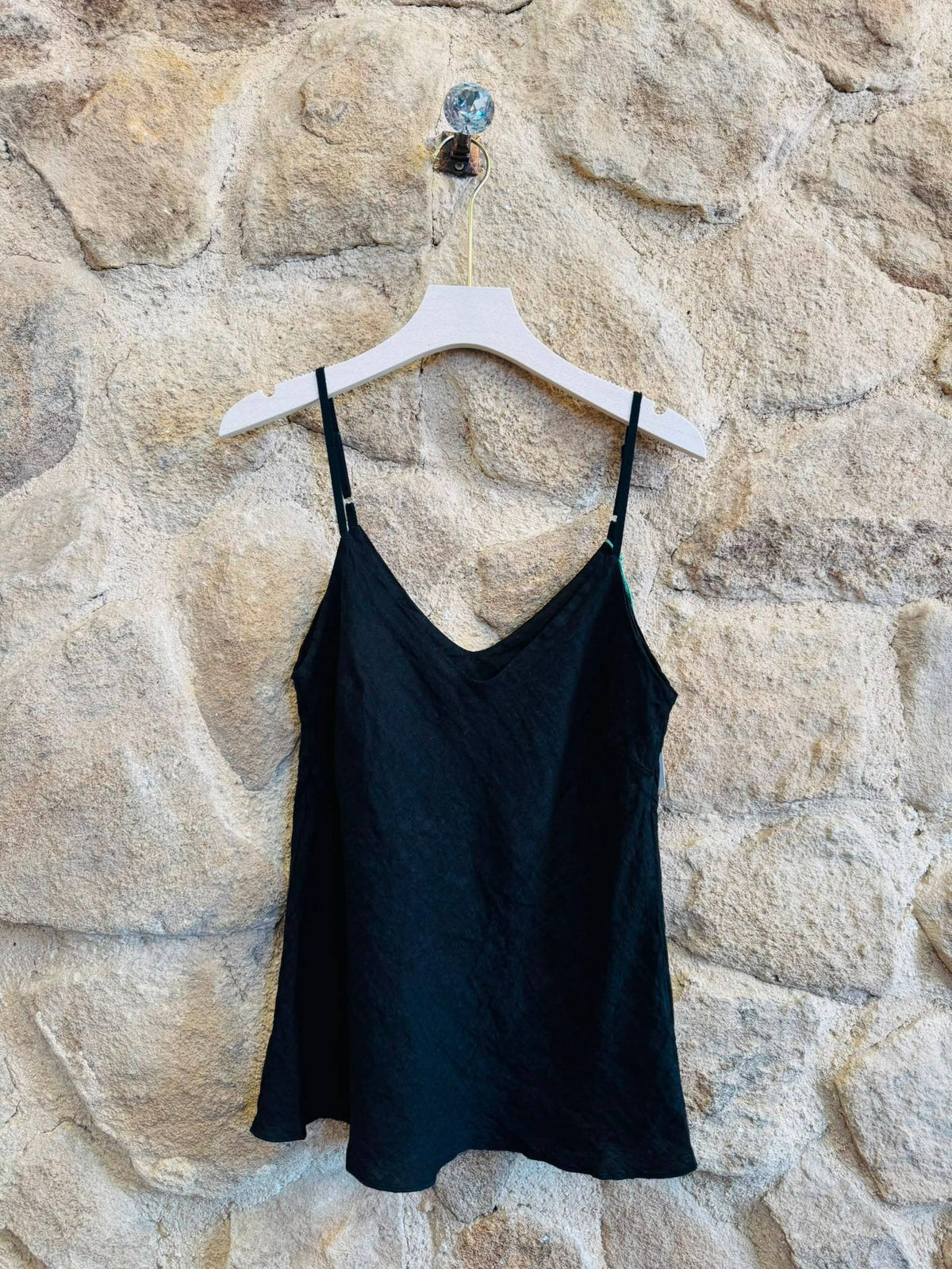 STRAP TOP 100% LINEN