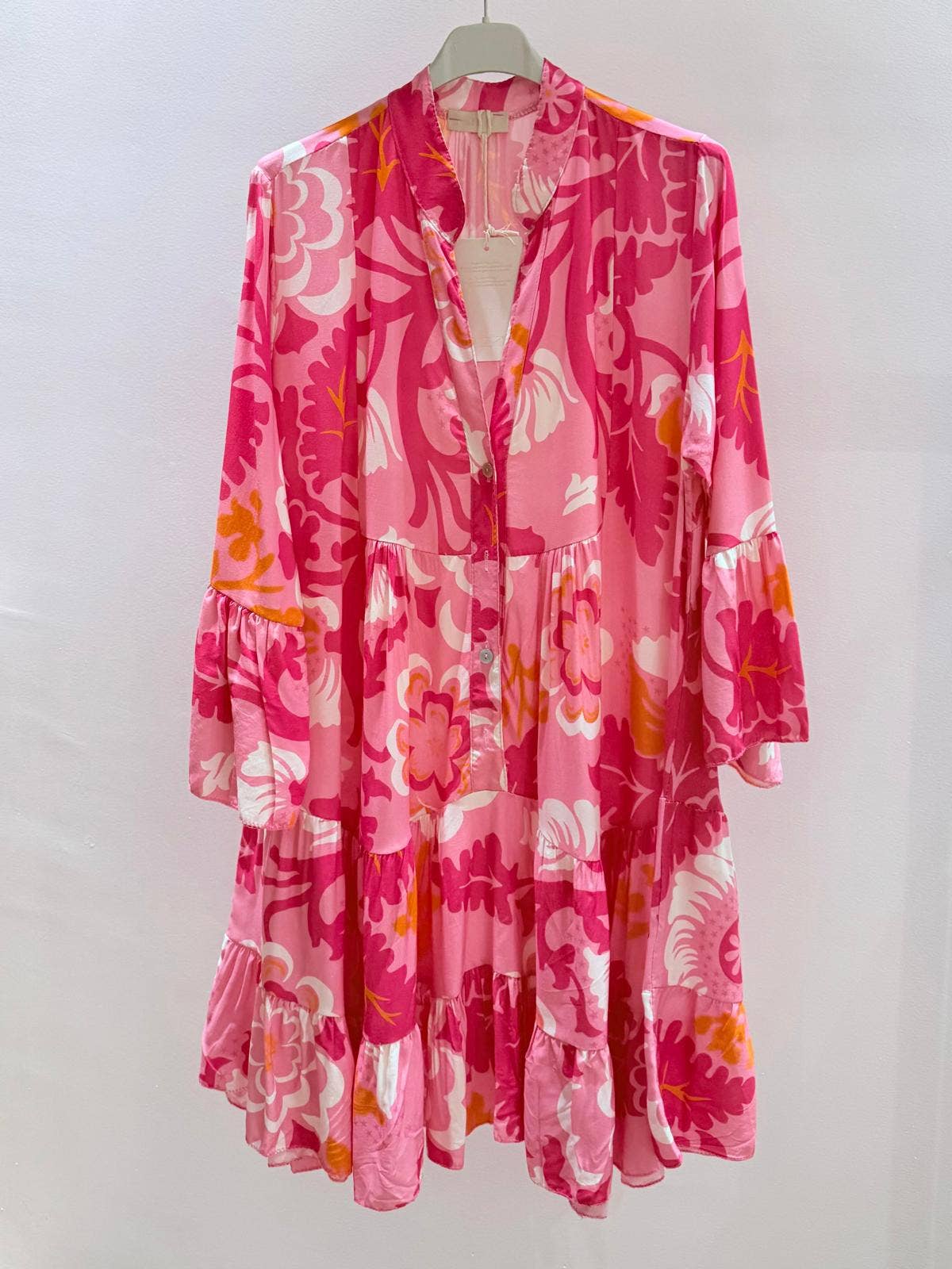 Short printed dress O/S