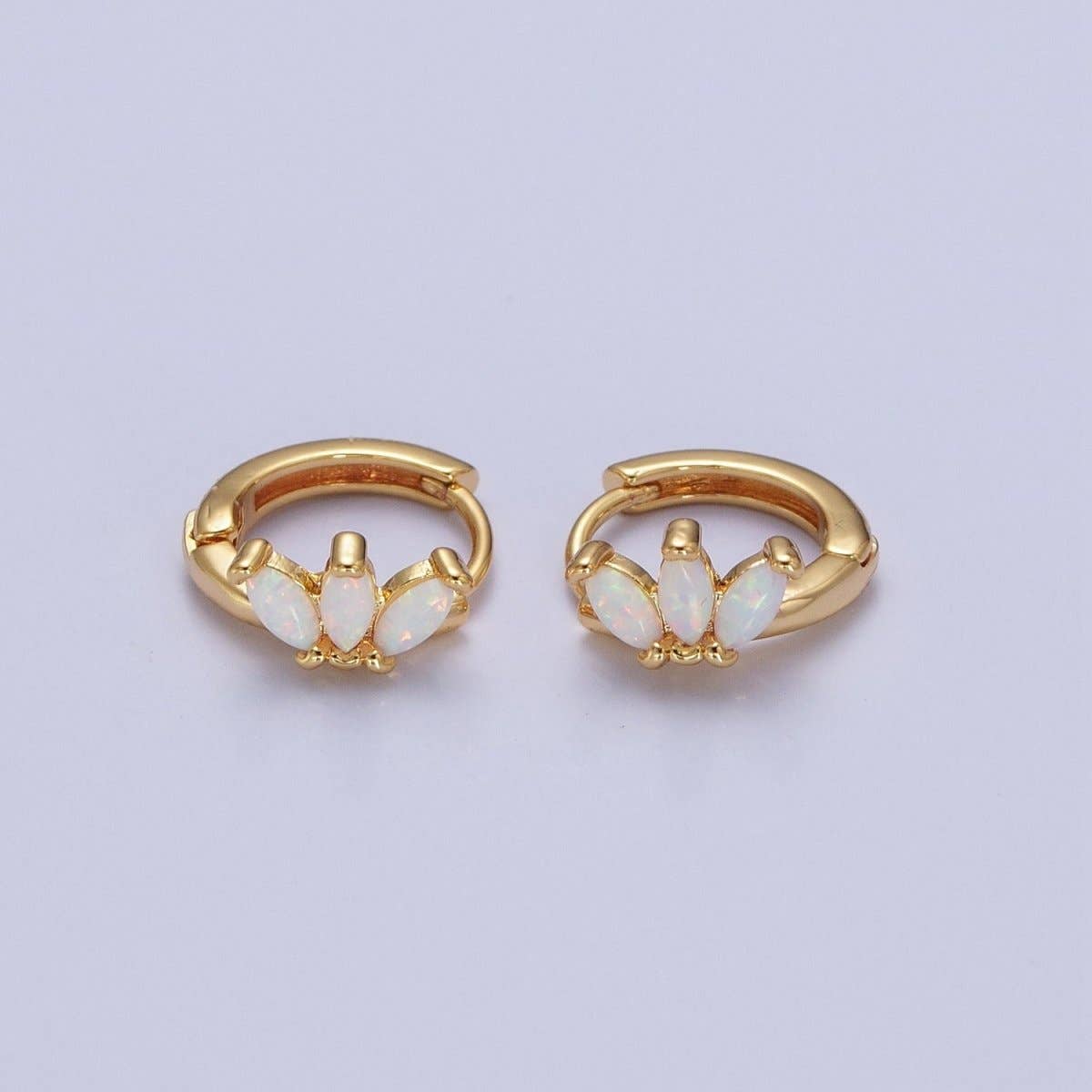 14K GF White Opal