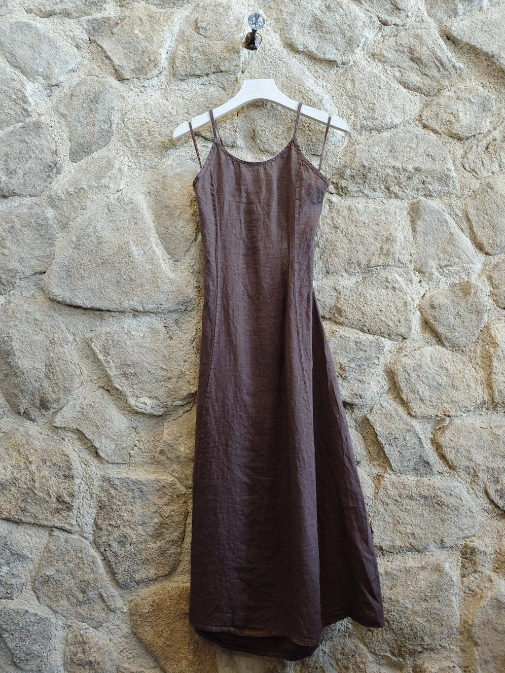 STRAP DRESS/TIE BACK 100% LINEN