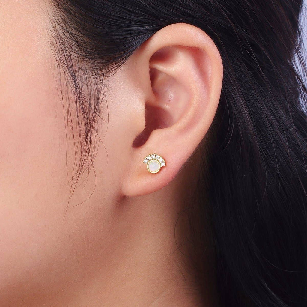 24K GF CZ Opal