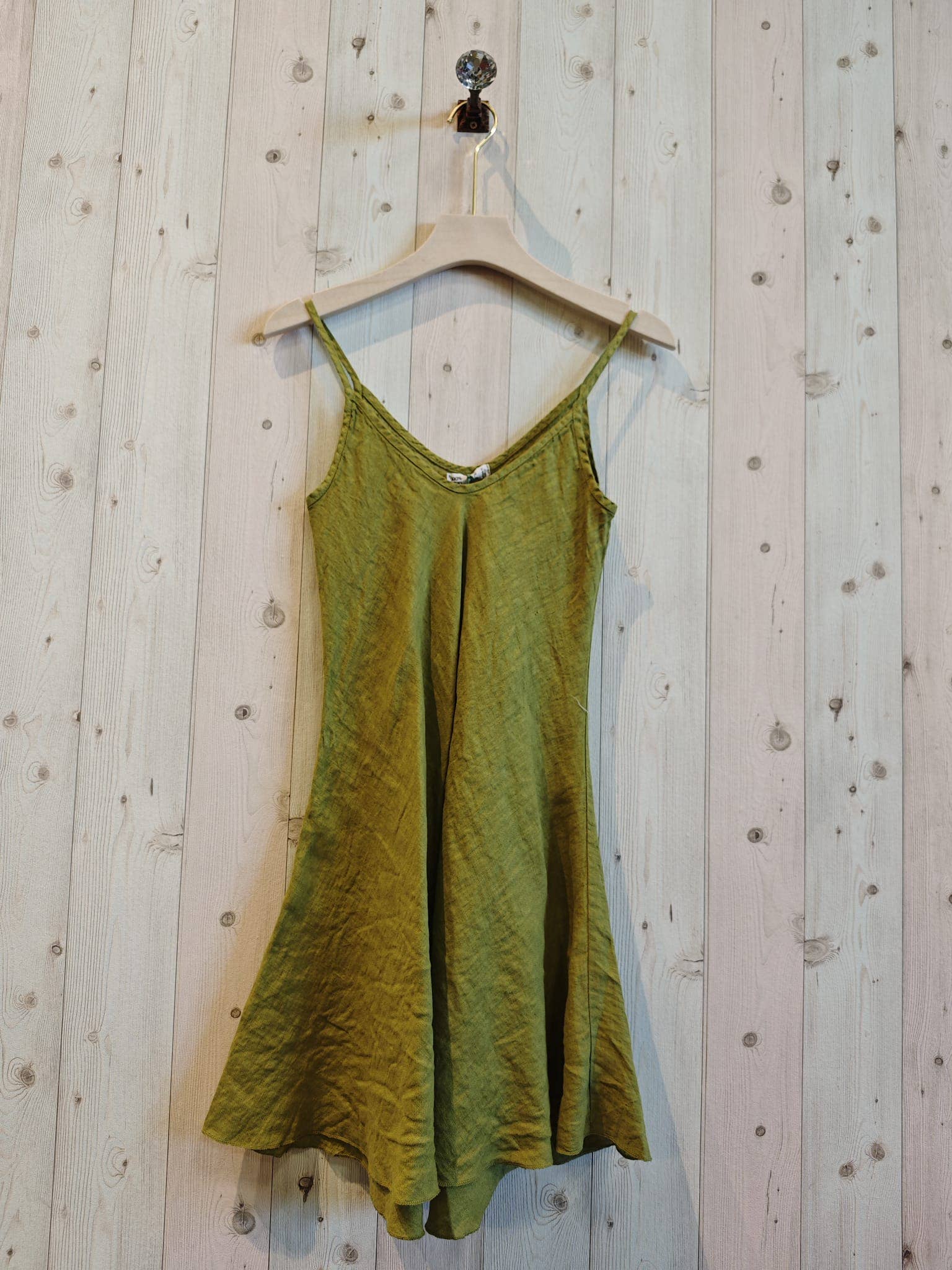 STRAP DRESS 100% Italian LINEN