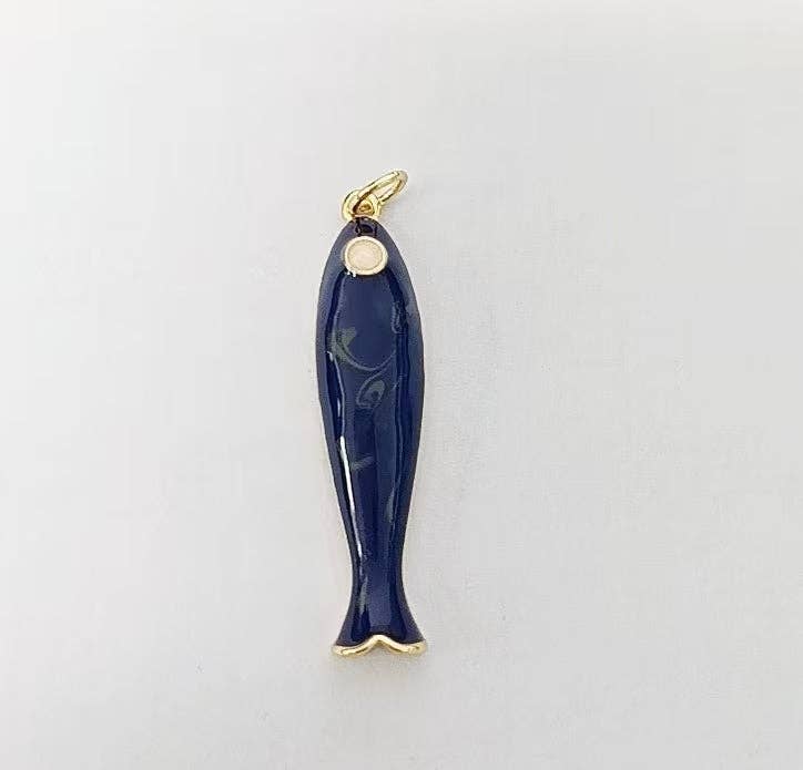 18K GF Blue Fish