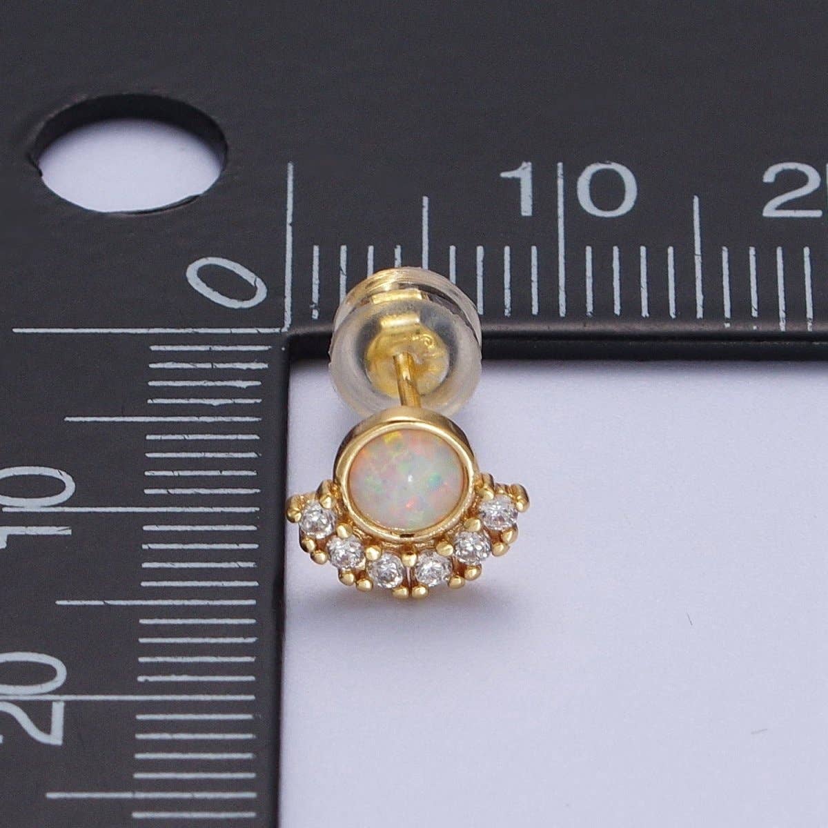 24K GF CZ Opal