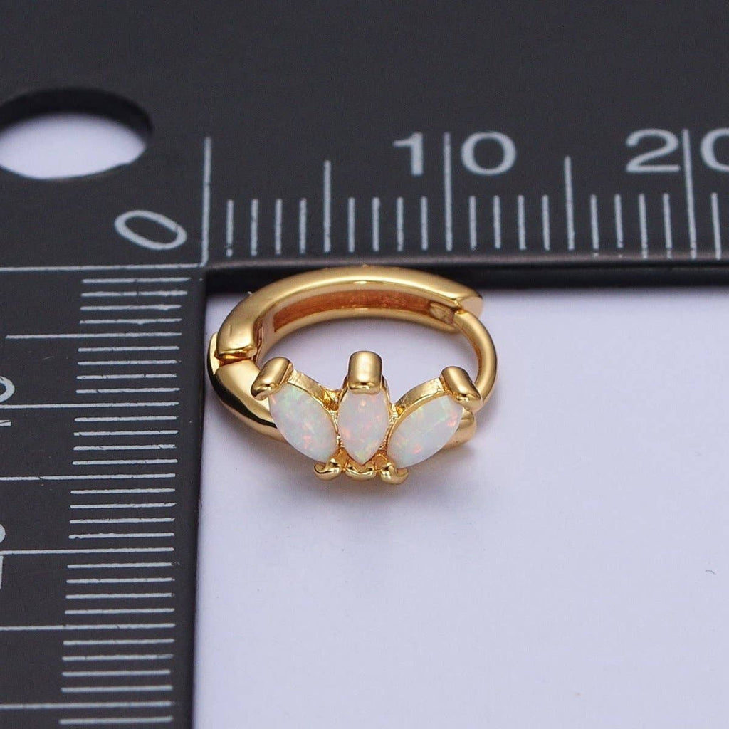 14K GF White Opal