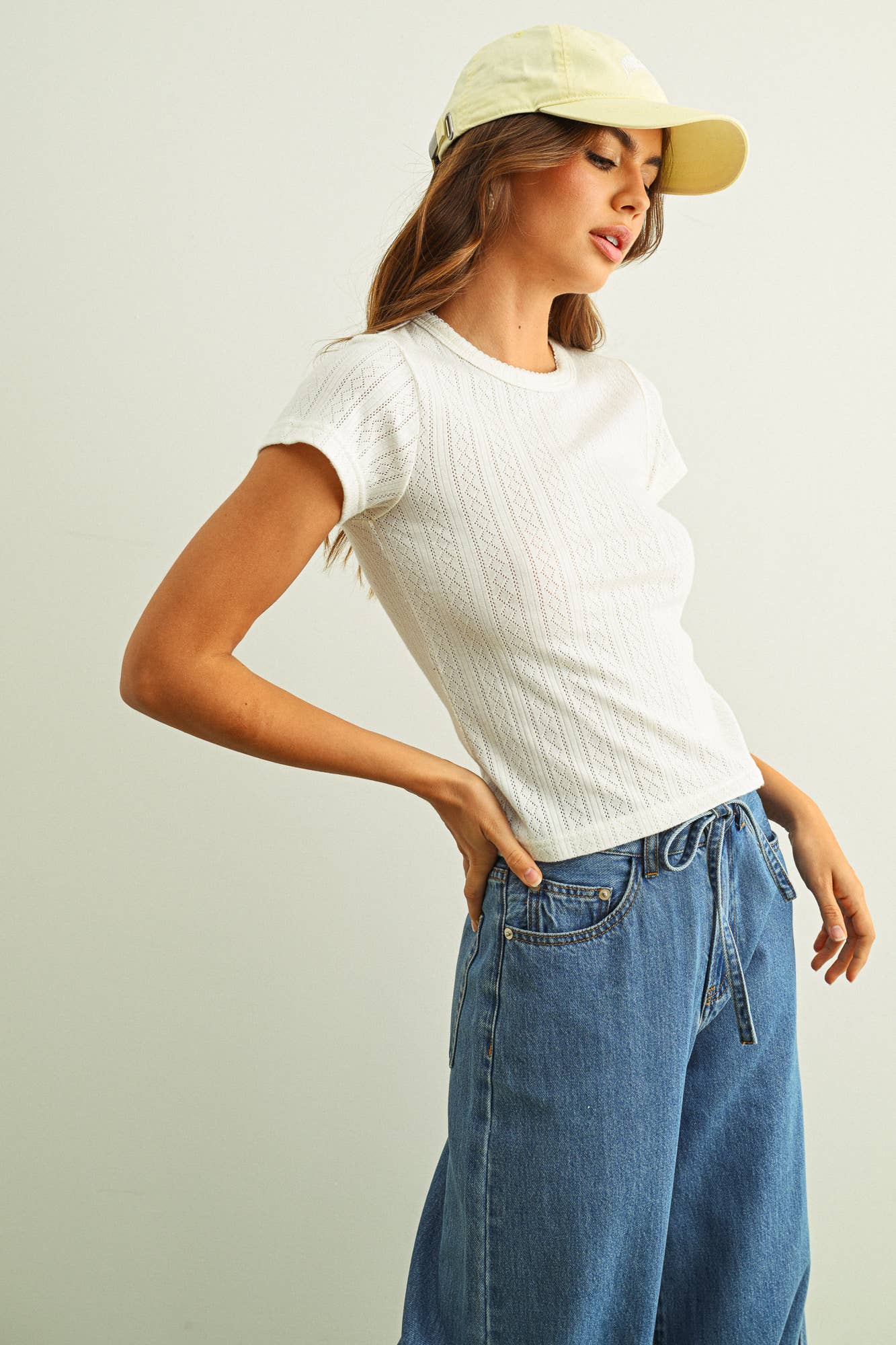 POINTELLE Short Sleeve TOP