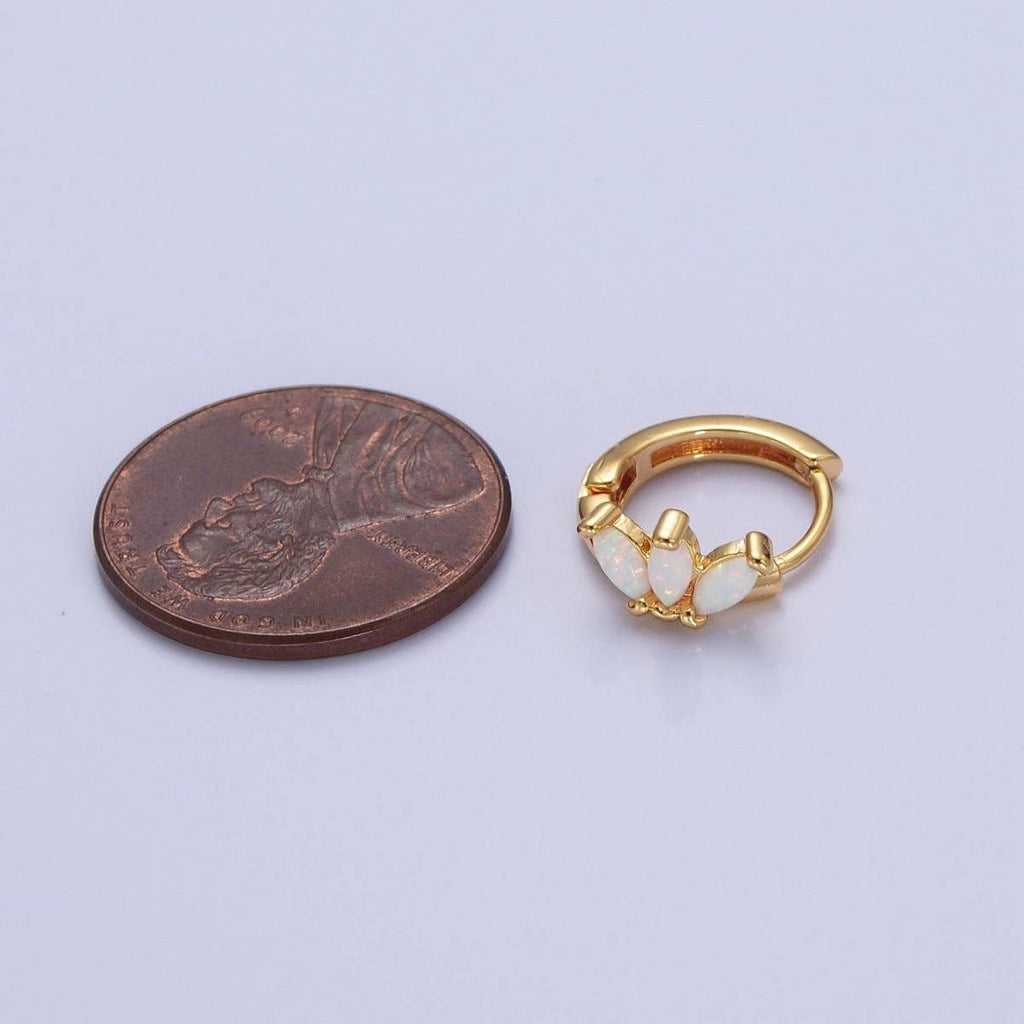 14K GF White Opal