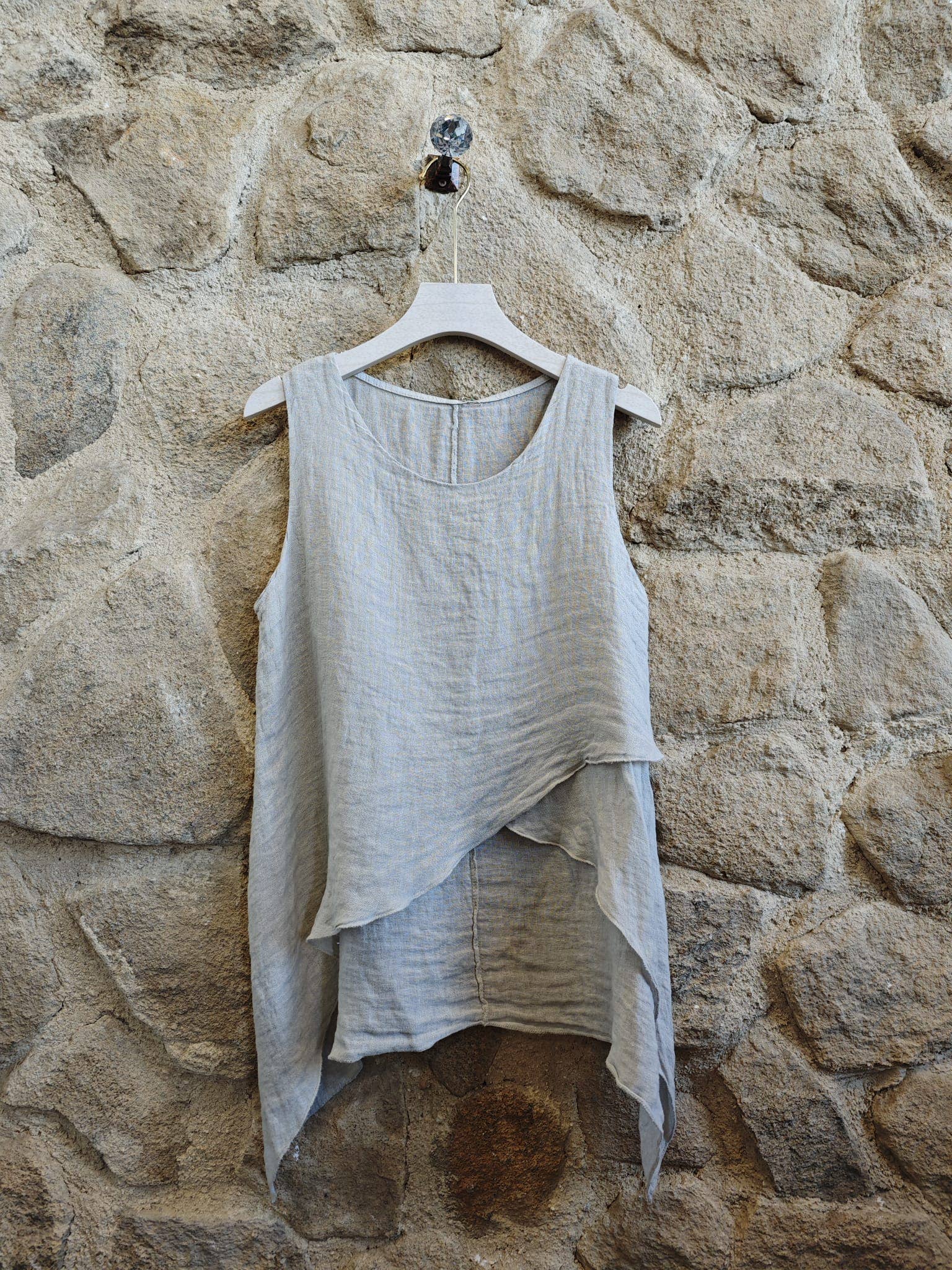 Linen Long back Blouse